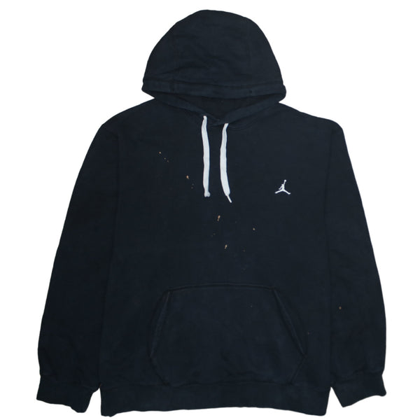 Jordan 90's Drawstring Pockets Plain Hoodie XXLarge (2XL) Black