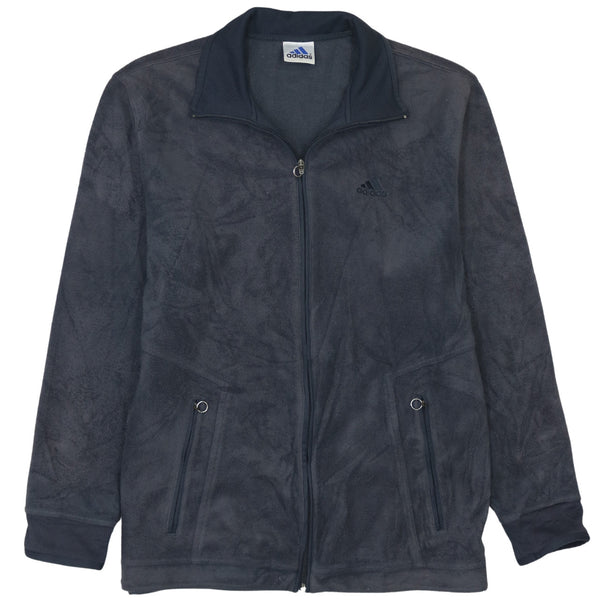 Adidas Vintage 90s Hiking Fleece Jumper XLarge Black Full Zip