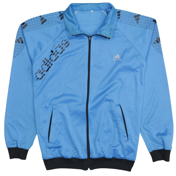 Adidas 90's Lightweight Full Zip Up Sweatshirt Medium  Blue