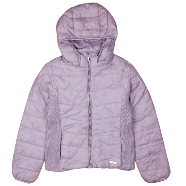 Retro H&M 90's Hooded Puffer Jacket Women's XSmall Purple Coat