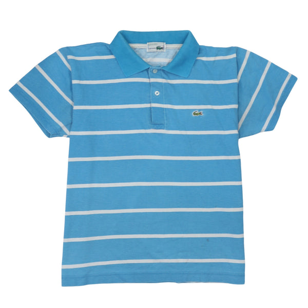 Lacoste 90's Short Sleeves Quarter Button Polo Shirt Large  Blue