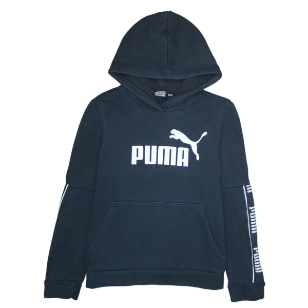 Puma 90's Spellout Pullover Hoodie Medium Black