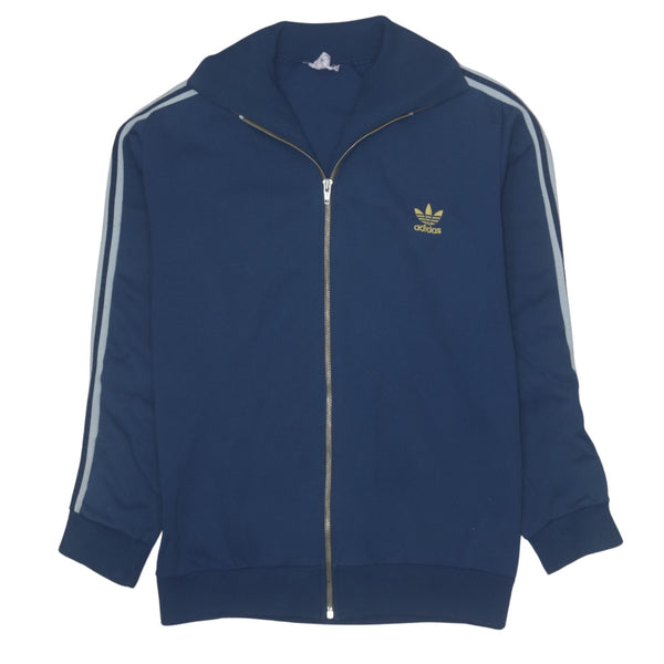 Adidas 90's Vintage Navy Blue Striped Sleeve Sweatshirt Large