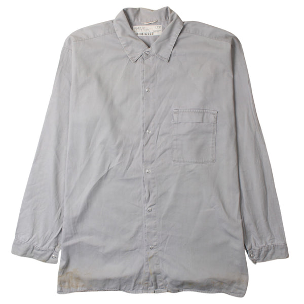 Vintage 90's Active Grey Button-Up Long Sleeve Shirt Men's Large