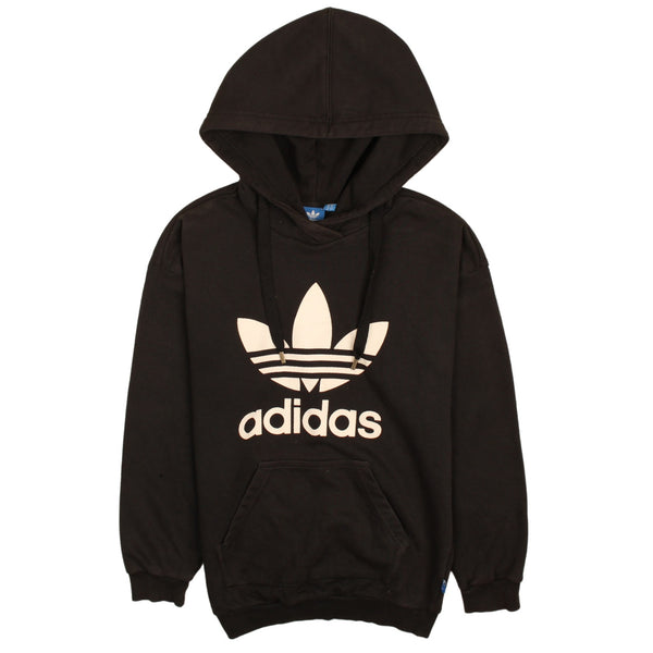 Adidas Vintage 90s Black Spellout Pullover Hoodie Women's XS