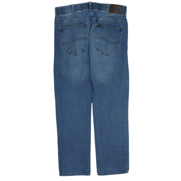 Lee Men's 90's Vintage Lightwash Baggy Straight Leg Jeans 34 Blue