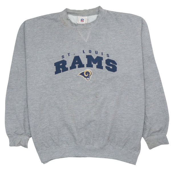 Vintage 90s St. Louis Rams Crew Neck Sweatshirt XXLarge Grey NFL