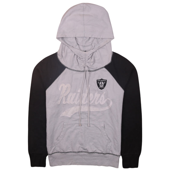 Vintage 90's NFL Raiders Pullover Hoodie L Black Grey Women's Hoodie