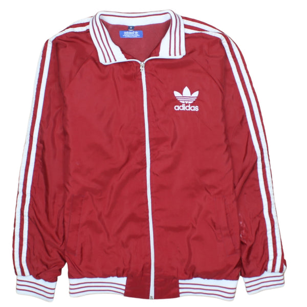 Adidas 90's Red Lightweight Zip-Up Windbreaker Medium - Vintage