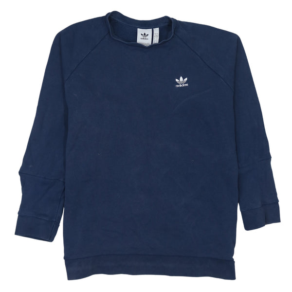 Adidas 90's Vintage Lightweight Crew Neck Sweatshirt Large Navy Blue