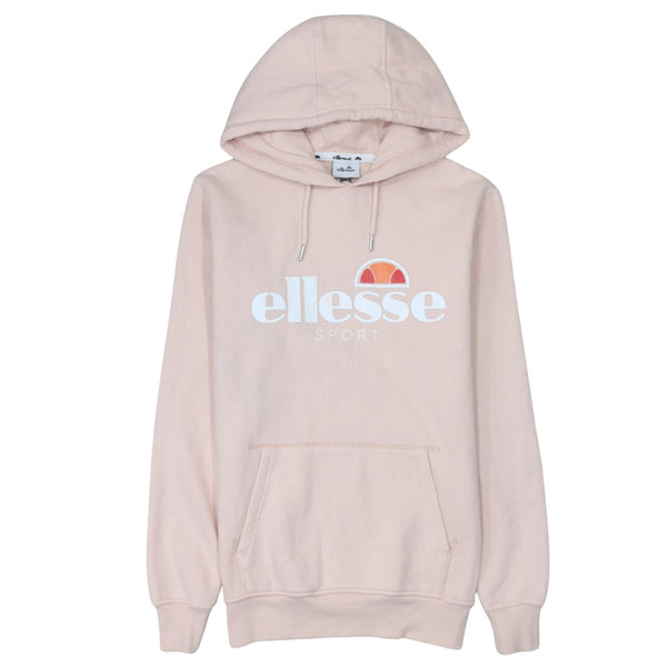 Ellesse 90's Spellout Pullover Hoodie Small  Pink
