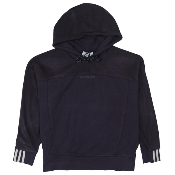 Adidas 90's 3 Stripes Cuffs Pullover Hoodie Small Purple