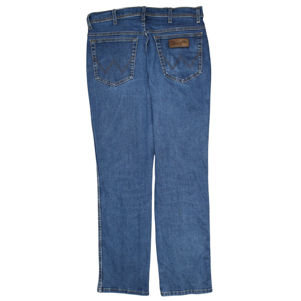 Wrangler 90's Lightwash Straight Leg Baggy Jeans / Pants 34 Blue