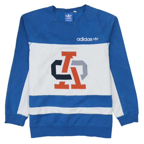 Adidas 90's Vintage Blue Lightweight Crew Neck Sweatshirt - Men's Medium