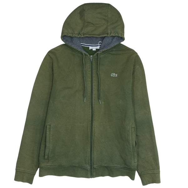 Lacoste 90's XLarge Green Lightweight Full Zip Hoodie