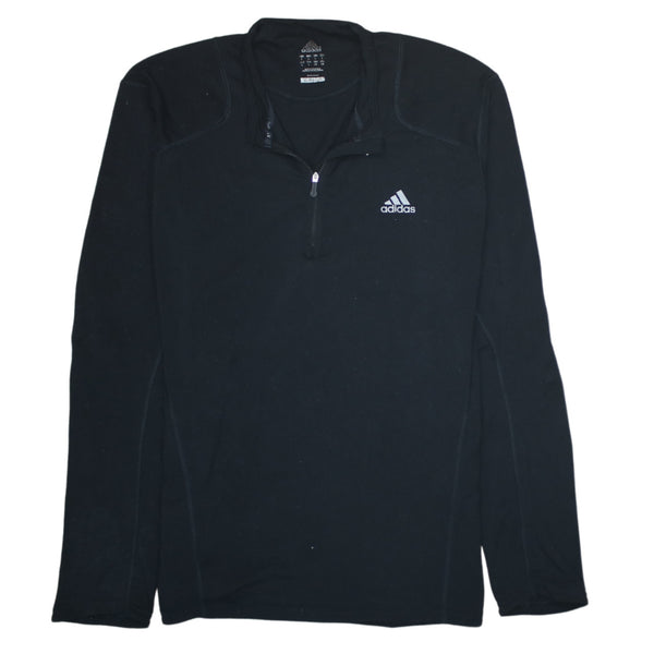 Adidas 90's Lightweight Quarter Zip Sweatshirt Large Black