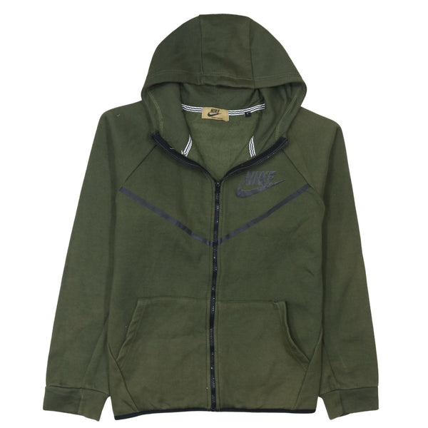 Nike 90's Swoosh Full Zip Up Hoodie Large Green