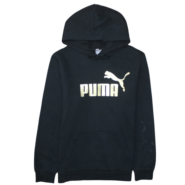 Puma 90's Spellout Pullover Hoodie Medium Black