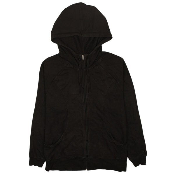 Champion 90s Black Full Zip Hoodie Women XXLarge 2XL Vintage Style