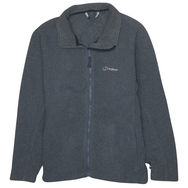 Berghaus 90's Heavyweight Full Zip Up Sweatshirt Small Grey