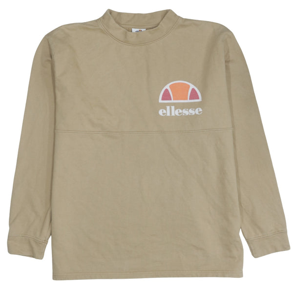 Ellesse 90's Lightweight Crew Neck Sweatshirt XLarge Beige Cream