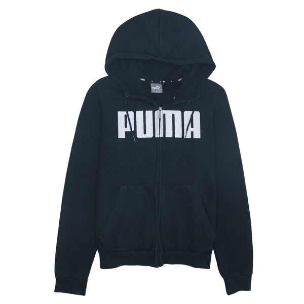 Puma 90's Spellout Full Zip Up Men's XLarge Black Hoodie