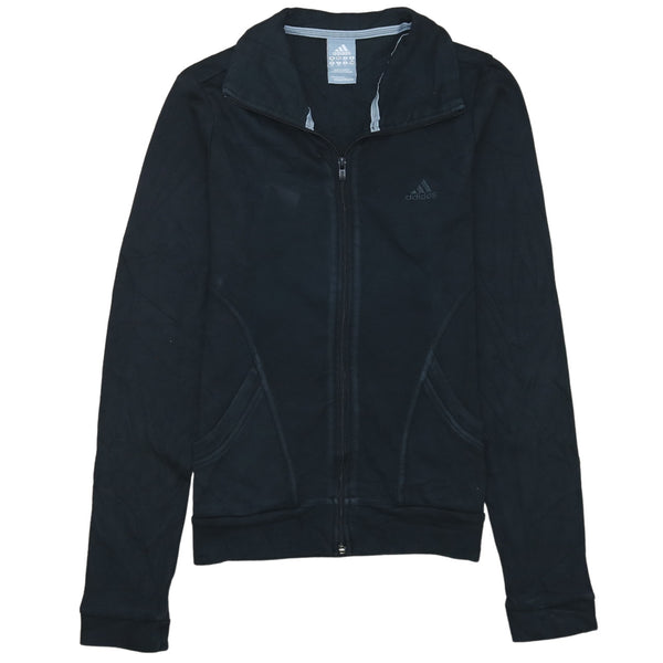 Adidas 90's Vintage Black Heavyweight Full Zip Sweatshirt L