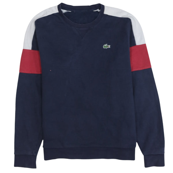 Lacoste 90's Lightweight Crew Neck Sweatshirt Medium  Navy Blue