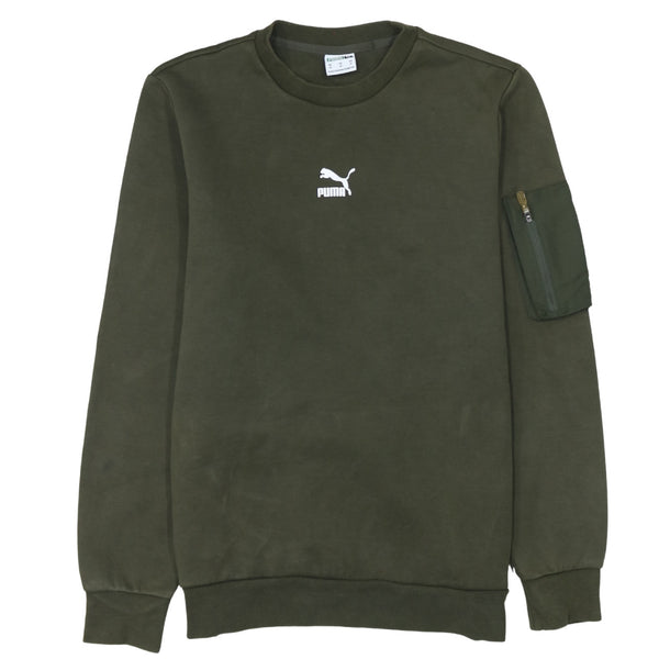 Puma 90's Lightweight Crew Neck Sweatshirt Medium Green