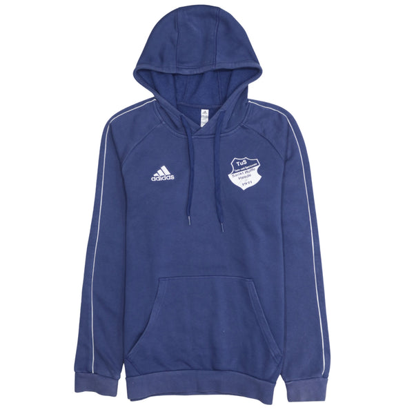 Adidas 90's Drawstring Pockets Pullover Hoodie Medium Blue