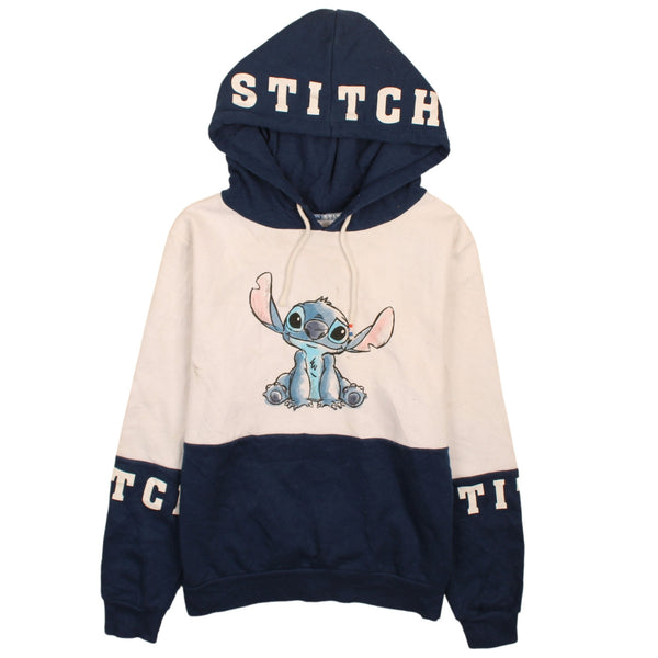 Disney 90's Blue Lilo & Stitch Pullover Hoodie Women's Small B Grade