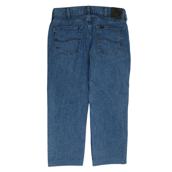 Lee 90s Vintage Men's 32 Blue Straight Leg Baggy Trousers Pants