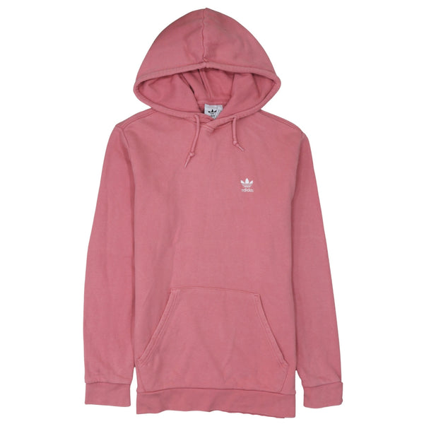 Adidas 90's Drawstring Pockets Pullover Hoodie Medium Pink
