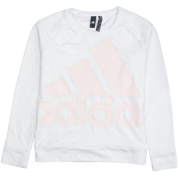 Adidas 90's Spellout Crew Neck Sweatshirt Medium White