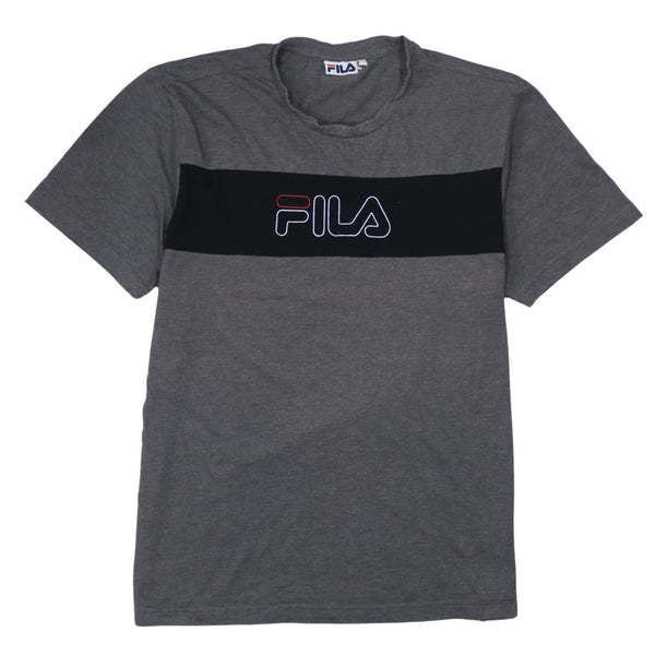 Fila 90's Spellout Short Sleeves T Shirt Medium Black