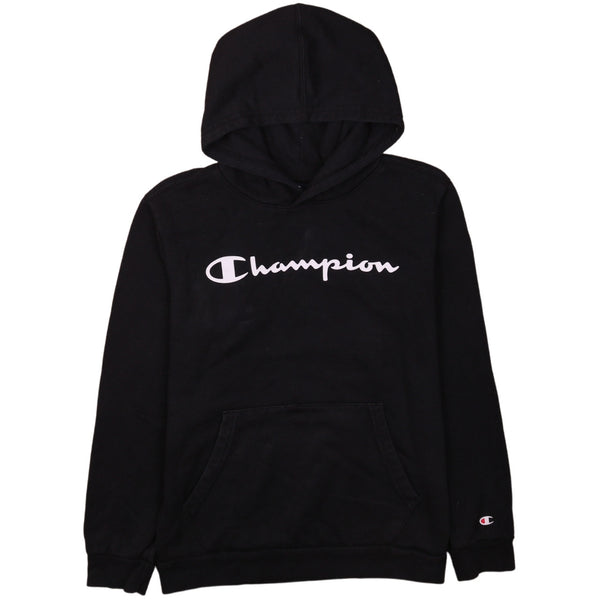 Champion Vintage 90's Black Pullover Spellout Hoodie Women's XL