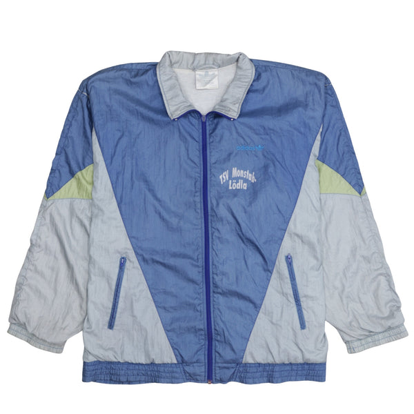 Adidas 90's Lightweight Full Zip Up Windbreaker Medium Blue