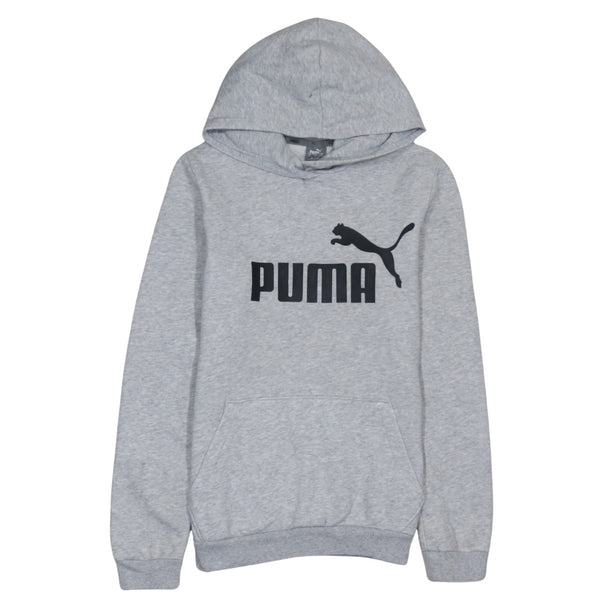 Puma 90's Spellout Pullover Hoodie XLarge Grey