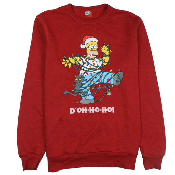 Vintage 90's Active Christmas Red Sweatshirt Women's Large Crew Neck