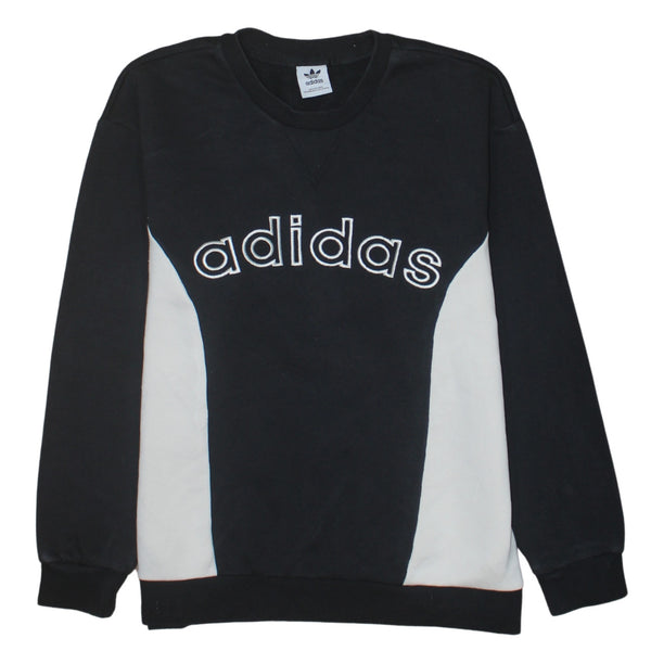 Adidas 90's Spellout Crew Neck Sweatshirt Small  Black