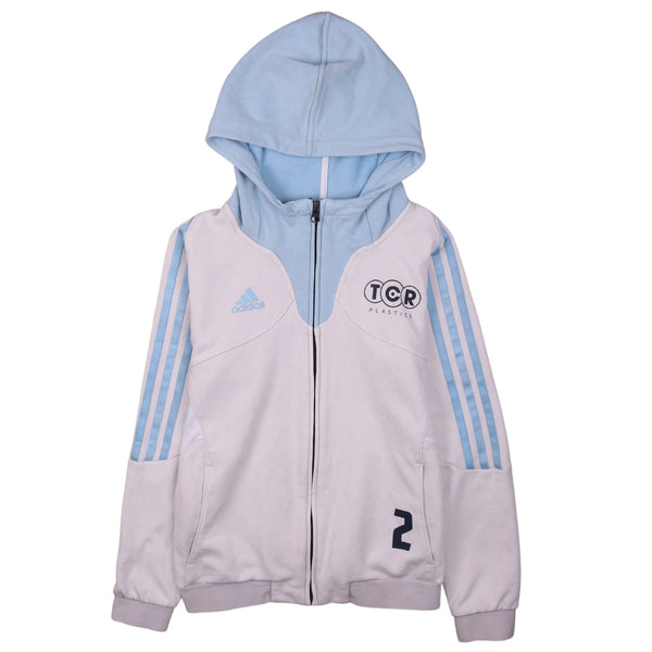 Adidas 90's Women's Medium Vintage Full Zip Up Hoodie White