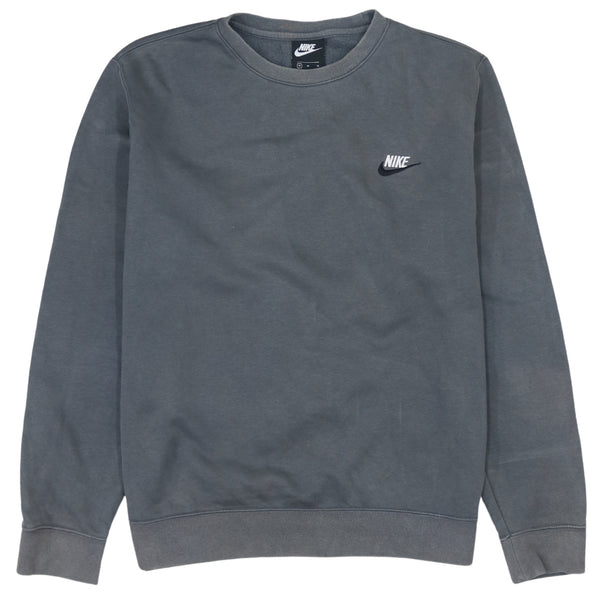Vintage 90's Nike Swoosh Crew Neck Sweatshirt Men's Medium Grey
