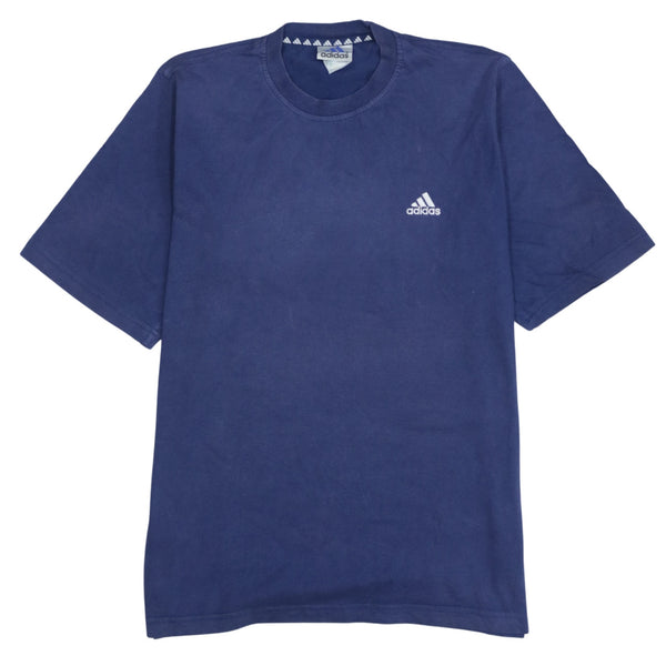Adidas 90's Vintage Navy Blue Crew Neck T-Shirt Men's Large