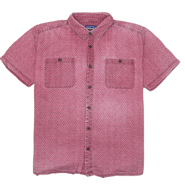 Patagonia 90's Short Sleeves Button Up T Shirt XLarge Pink