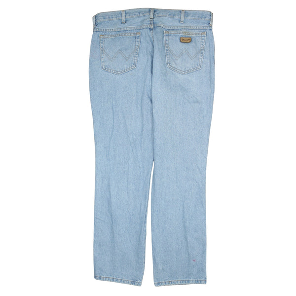 Wrangler 90's Lightwash Straight Leg Baggy Jeans / Pants 38 Blue