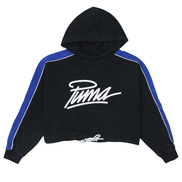 Puma 90's Spellout Pullover Hoodie Large Black