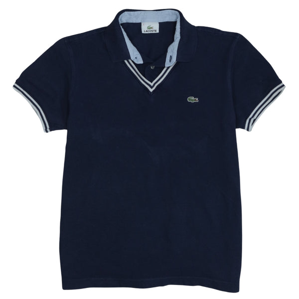Vintage 90's Lacoste Navy Blue Polo Shirt Small - Short Sleeves