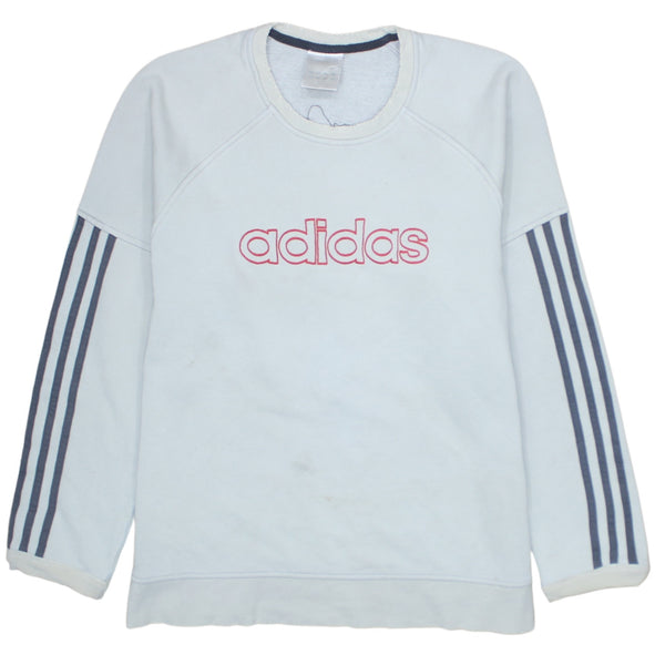 Adidas 90's Spellout Crew Neck Sweatshirt Medium  Grey