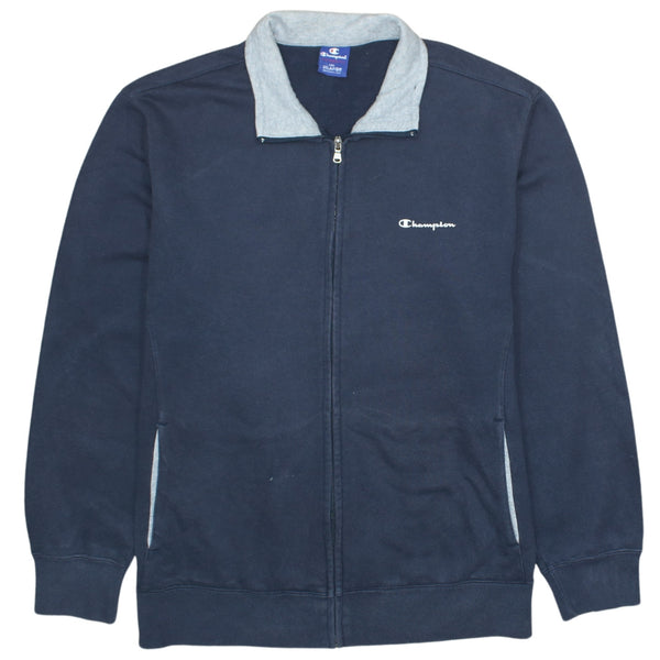 Champion 90s Vintage Navy Blue Lightweight Full Zip Sweatshirt XXL