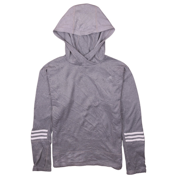Adidas Vintage 90's Women's Grey Pullover Hoodie Medium, Quality A